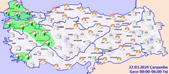 Meteoroloji’den gök gürültülü sağanak, fırtına ve kar yağışı uyarısı! İşte il il 26 Mart hava durumu - Resim : 6