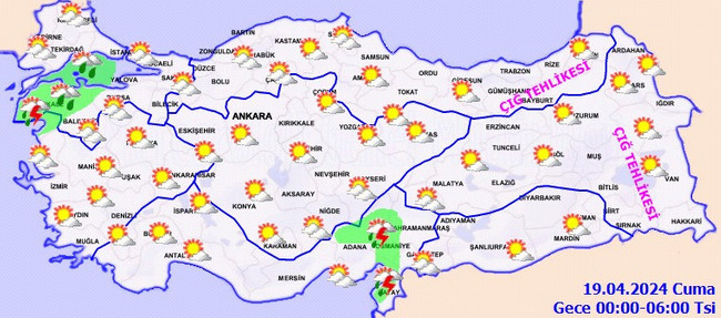 Meteoroloji’den çok sayıda il için sarı kodlu uyarı! İşte il il 18 Nisan hava durumu… - Resim : 6