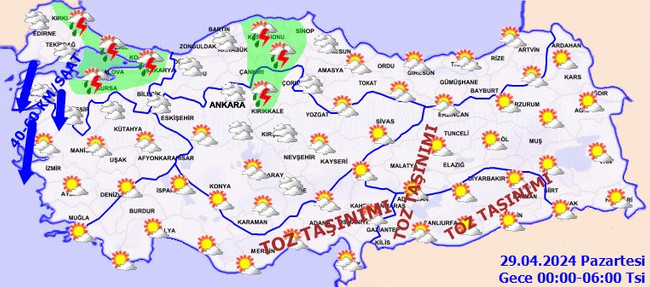 Meteoroloji’den sağanak ve kuvvetli rüzgar uyarısı! İşte il il 28 Nisan hava durumu… - Resim : 6