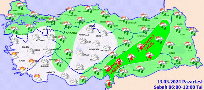 Meteoroloji’den çok sayıda il için sağanak uyarısı! İşte il il 13 Mayıs Pazartesi hava durumu… - Resim : 3