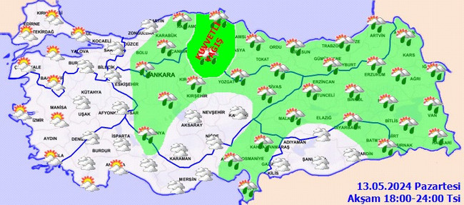 Meteoroloji’den çok sayıda il için sağanak uyarısı! İşte il il 13 Mayıs Pazartesi hava durumu… - Resim : 5