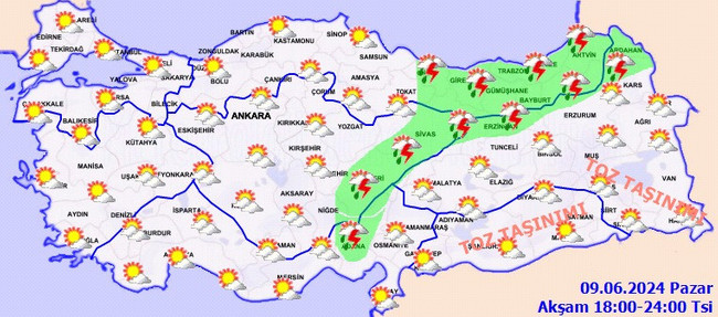 Birçok kent için gök gürültülü sağanak uyarısı! İşte il il 9 Haziran Pazar hava durumu… - Resim : 5