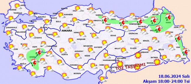 Bayramın 3. günü için sağanak ve sıcaklık uyarısı! İşte il il 18 Haziran Salı hava durumu… - Resim : 4