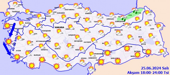 Meteoroloji’den sağanak ve kuvvetli rüzgar uyarısı! İşte il il 25 Haziran Salı hava durumu… - Resim : 4