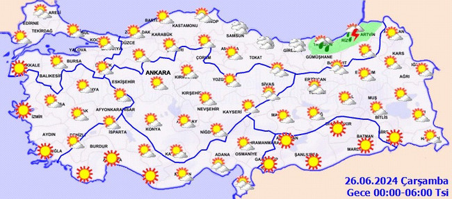 Meteoroloji’den sağanak ve kuvvetli rüzgar uyarısı! İşte il il 25 Haziran Salı hava durumu… - Resim : 5