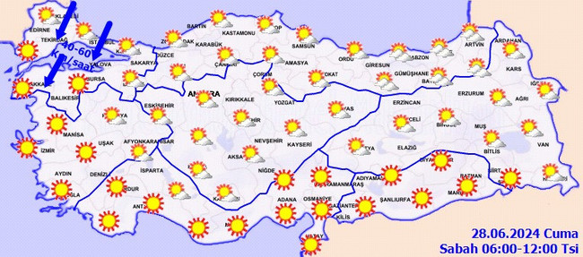 Meteoroloji’den sağanak ve kuvvetli rüzgar uyarısı! İşte il il 28 Haziran Cuma hava durumu… - Resim : 2