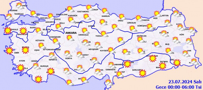 Meteoroloji’den 6 kent için sağanak uyarısı! İşte il il 22 Temmuz Pazartesi hava durumu… - Resim : 5