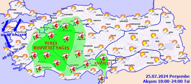 Sıcaklık çakılıyor: 14 kent için sarı kodlu uyarı! İşte il il 25 Temmuz Perşembe hava durumu… - Resim : 5