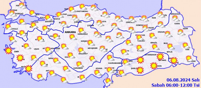 Meteoroloji’den gök gürültülü sağanak ve sıcaklık uyarısı! İşte il il 6 Ağustos Salı hava durumu… - Resim : 2