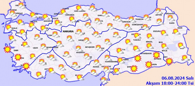 Meteoroloji’den gök gürültülü sağanak ve sıcaklık uyarısı! İşte il il 6 Ağustos Salı hava durumu… - Resim : 4