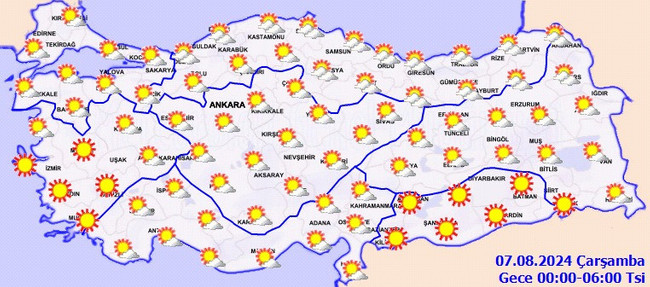 Meteoroloji’den gök gürültülü sağanak ve sıcaklık uyarısı! İşte il il 6 Ağustos Salı hava durumu… - Resim : 5