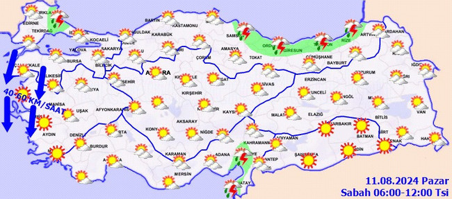 Pazar planı yapanlar dikkat: Fırtına uyarısı geldi! İşte il il 11 Ağustos Pazar hava durumu… - Resim : 2