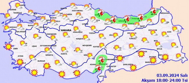 Meteoroloji il il uyardı: Sağanak bekleniyor! İşte 3 Eylül Salı hava durumu… - Resim : 4