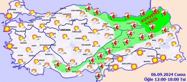 Meteoroloji’den kuvvetli yağış uyarısı geldi! İşte il il 6 Eylül Cuma hava durumu… - Resim : 4