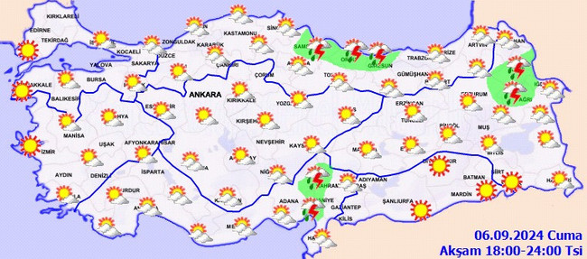 Meteoroloji’den kuvvetli yağış uyarısı geldi! İşte il il 6 Eylül Cuma hava durumu… - Resim : 5