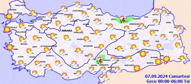 Meteoroloji’den kuvvetli yağış uyarısı geldi! İşte il il 6 Eylül Cuma hava durumu… - Resim : 6