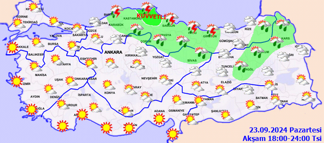 Meteoroloji’den sarı ve turuncu kodlu uyarı geldi! İşte il il 23 Eylül Pazartesi hava durumu… - Resim : 5