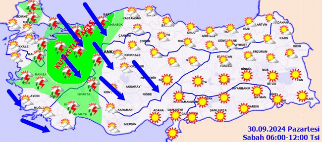 İstanbul dahil birçok kent için sarı kodlu uyarı! İşte il il 30 Eylül Pazartesi hava durumu… - Resim : 3