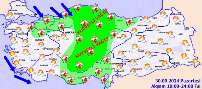 İstanbul dahil birçok kent için sarı kodlu uyarı! İşte il il 30 Eylül Pazartesi hava durumu… - Resim : 5