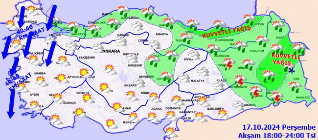 Meteoroloji’den çok sayıda kent için sarı kodlu uyarı! İşte il il 17 Ekim Perşembe hava durumu… - Resim : 5