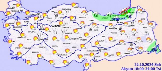 Meteoroloji’den kuvvetli yağış ve rüzgar uyarısı! İşte il il 22 Ekim Salı hava durumu… - Resim : 4