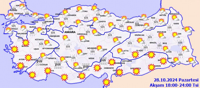 Meteoroloji paylaştı: Bugün hava nasıl olacak? İşte il il 28 Ekim Pazartesi hava durumu… - Resim : 4