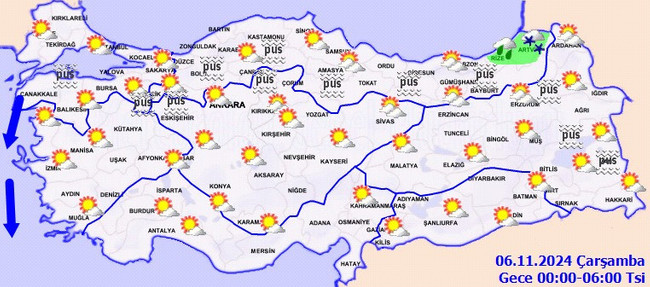 4 kent için sarı kodlu uyarı: Kuvvetli yağış ve rüzgar… İşte il il 5 Kasım Salı hava durumu! - Resim : 6