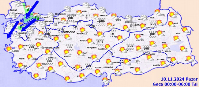 Meteoroloji’den sağanak ve rüzgar uyarısı! İşte il il 9 Kasım Cumartesi hava durumu… - Resim : 5
