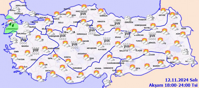 Meteoroloji&rsquo;den sağanak ve kar yağışı uyarısı! İşte il il 12 Kasım Salı hava durumu&hellip; - Resim : 4