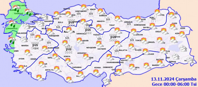 Meteoroloji&rsquo;den sağanak ve kar yağışı uyarısı! İşte il il 12 Kasım Salı hava durumu&hellip; - Resim : 5