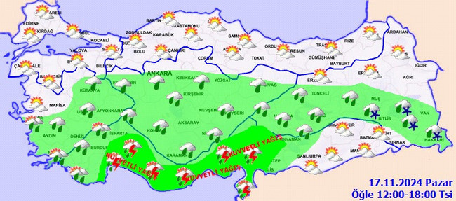 3 kente sarı kodlu uyarı: Gök gürültülü olacak! İşte il il 17 Kasım Pazar hava durumu… - Resim : 4