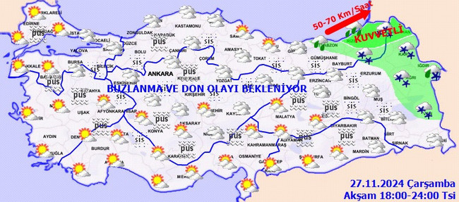 Meteoroloji’den 3 kente sarı kodlu uyarı: Kuvvetli olacak! İşte il il 27 Kasım Çarşamba hava durumu… - Resim : 5