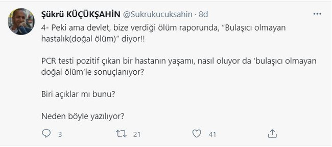Kardeşini koronadan kaybeden gazeteci Şükrü Küçükşahin Twitter'dan isyan etti! - Resim : 4