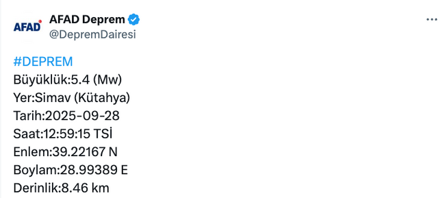 Kütahya'da korkutan deprem meydana geldi! İstanbul’da da hissedildi… - Resim : 1