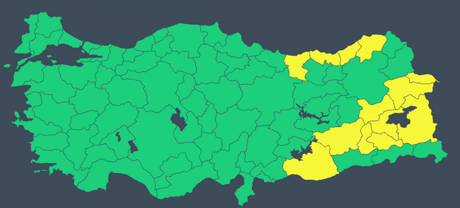Meteoroloji’den çok sayıda kent için sarı kodlu uyarı! İşte il il 17 Ekim Perşembe hava durumu… - Resim : 1