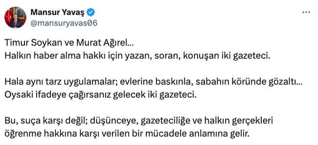 Mansur Yavaş'tan Murat Ağırel ve Timur Soykan çıkışı! ‘Sabahın köründe…’ - Resim : 2