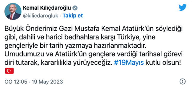 Kemal Kılıçdaroğlu'ndan 19 Mayıs mesajı! - Resim : 1