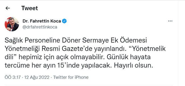 Sağlık personeline ek ödeme yönetmeliği Resmi Gazete'de yayımlandı! - Resim : 1