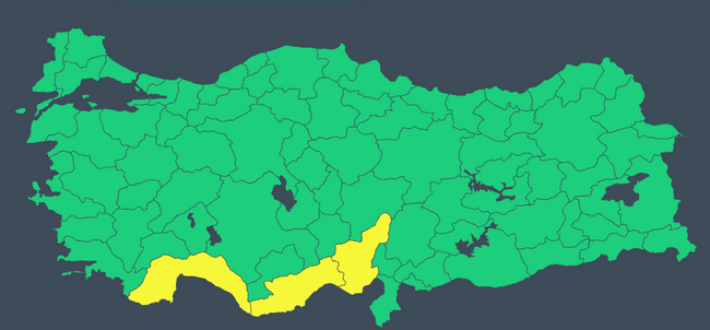 3 kente sarı kodlu uyarı: Gök gürültülü olacak! İşte il il 17 Kasım Pazar hava durumu… - Resim : 1