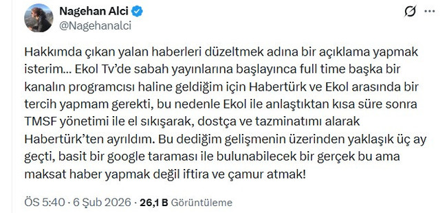 Nagehan Alçı’ya bir şok da Habertürk’ten! TMSF yolları ayırdı... - Resim : 1