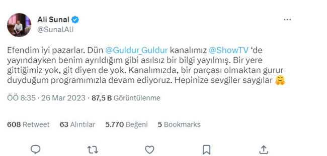 Ali Sunal'dan Güldür Güldür açıklaması: Bir yere gittiğimiz yok, git diyen de yok - Resim : 2
