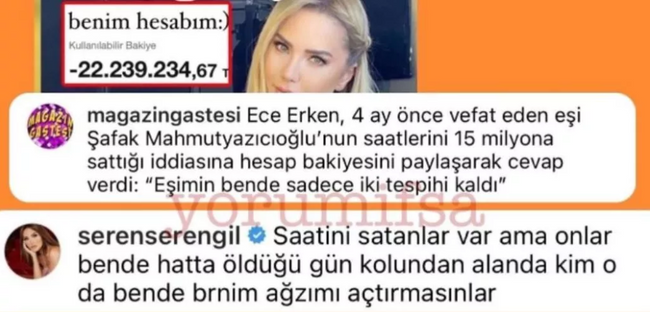 Ece Erken hakkındaki iddia Seren Serengil'i kızdırdı! "Öldüğü gün kolundan..." - Resim : 1