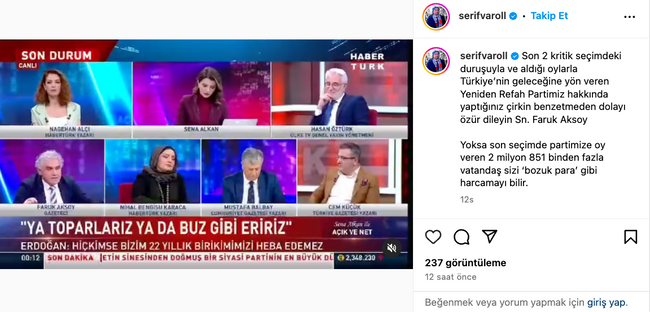 Faruk Aksoy’dan YRP ile ilgili tepki çeken benzetme! ‘Özür dileyin yoksa…’ - Resim : 1