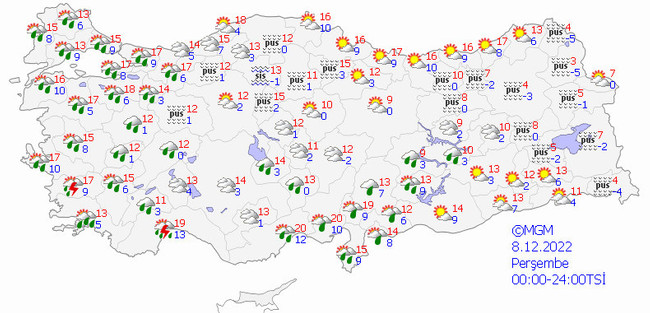 Meteoroloji’den günlerce sürecek sağanak uyarısı! İşte il il 8 Aralık hava durumu… - Resim : 1