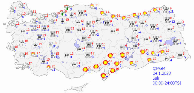 Meteoroloji uyardı: Kar, sağanak, sis ve pus... İşte il il 24 Ocak hava durumu! - Resim : 1