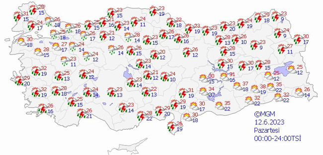 Meteoroloji’den 26 il için uyarı: Kuvvetli olacak! İşte il il 12 Haziran hava durumu… - Resim : 1
