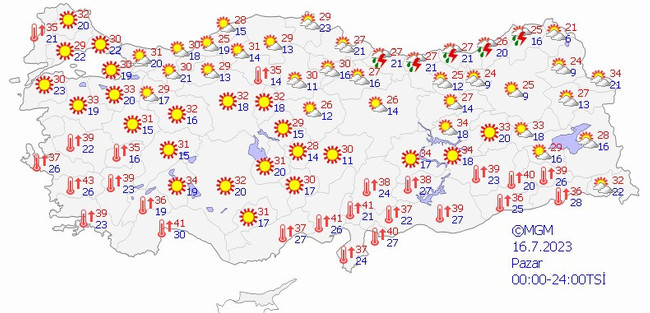 Meteoroloji’den sıcak hava uyarısı! İşte il il 16 Temmuz hava durumu… - Resim : 1