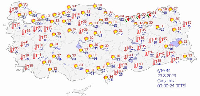 Meteoroloji’den sağanak yağış uyarısı! İşte il il 23 Ağustos hava durumu… - Resim : 1