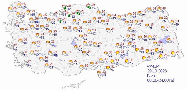 29 Ekim’de hava nasıl olacak? Sağanak uyarısı geldi! İşte il il 29 Ekim Pazar hava durumu… - Resim : 1