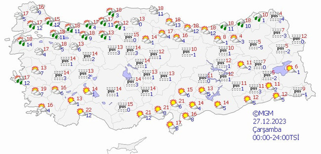 Meteoroloji’den İstanbul ve birçok il için sağanak uyarısı! İşte il il 27 Aralık hava durumu… - Resim : 1